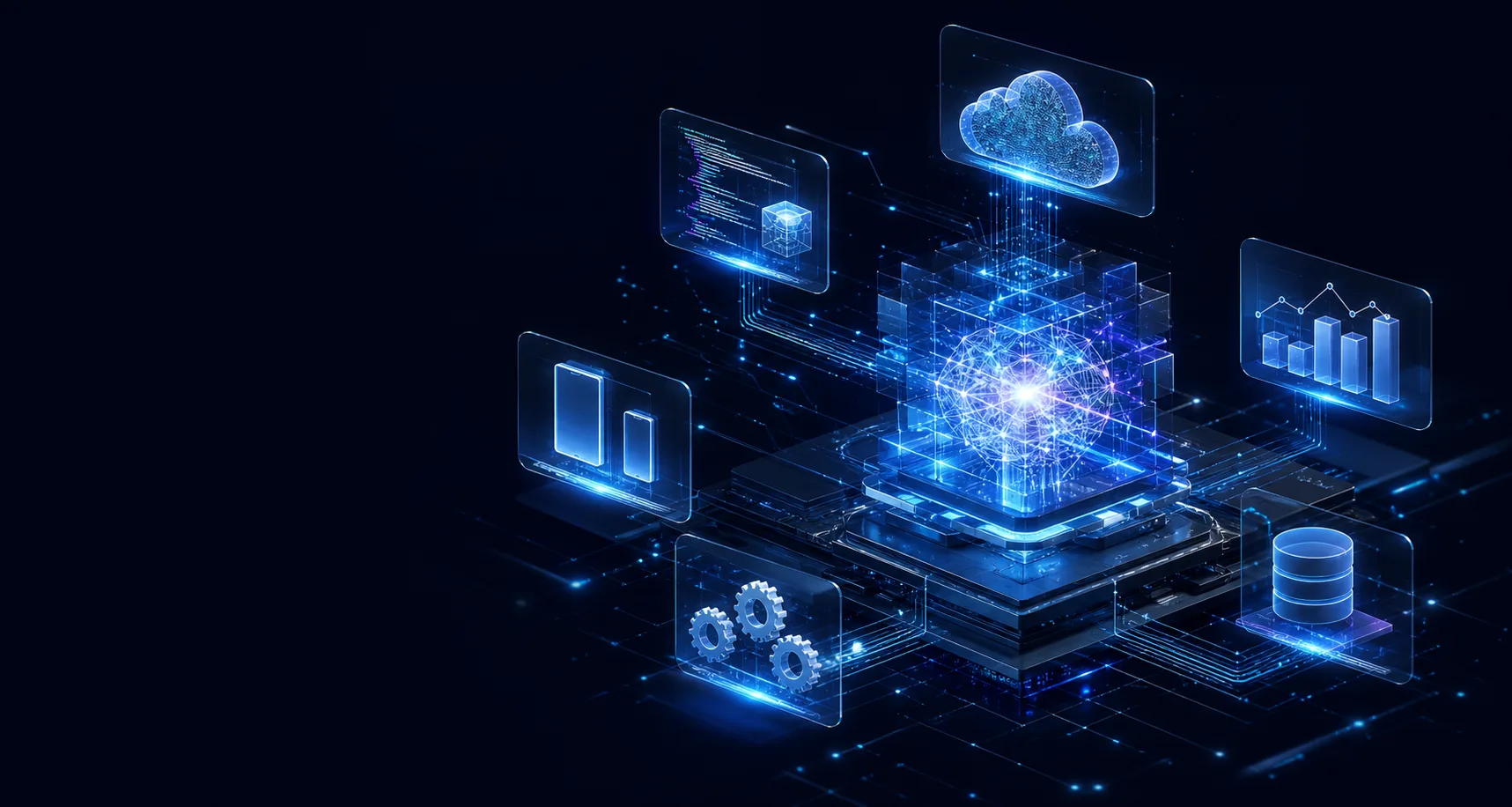 Connected cloud, mobile, analytics, automation, and AI systems